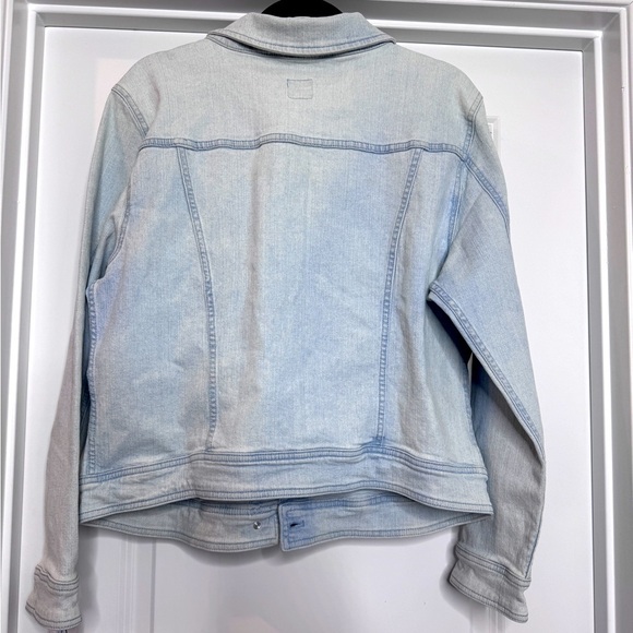 🆕 Jockey Person to Person Women's Denim Long Sleeve Button Up Jean Jacket Sz Lg - Picture 7 of 8